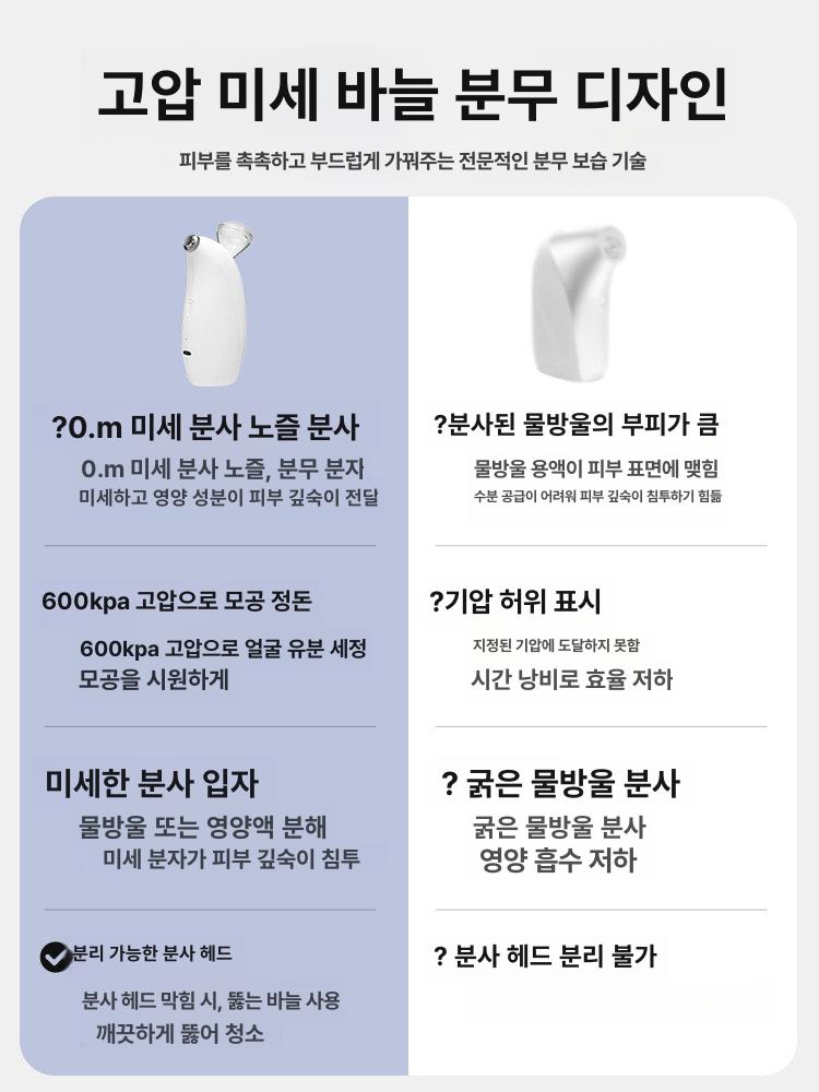 앰플분사기 앰플스프레이건 업소용 피부샵 얼굴 수분 리틀 돌핀 [화이트] - 상세 이미지 4