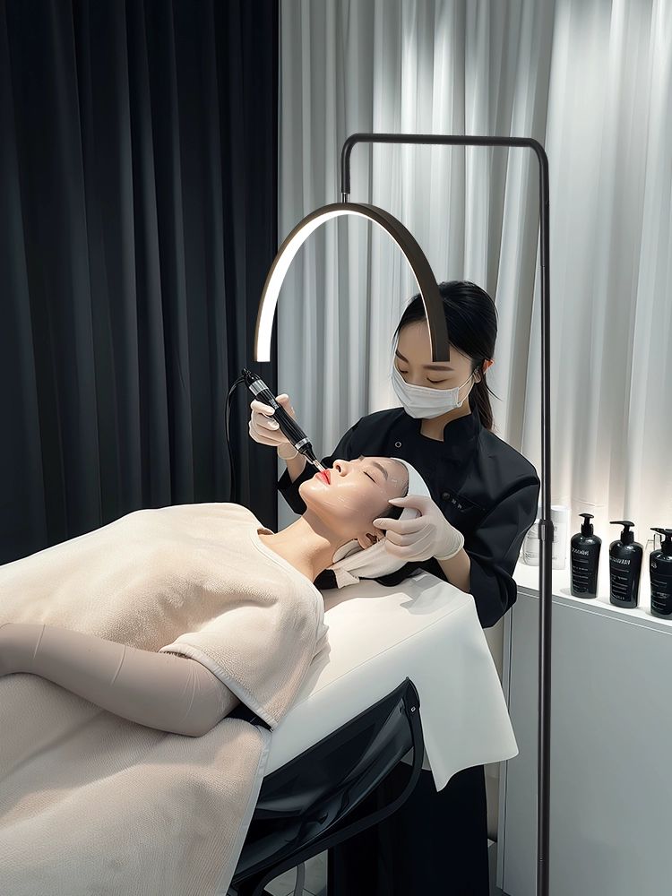 반달 조명 뷰티 바퀴 샵 살롱 미용 형 피부 블랙 110v 60W 무단계 리모컨 - 상품 이미지