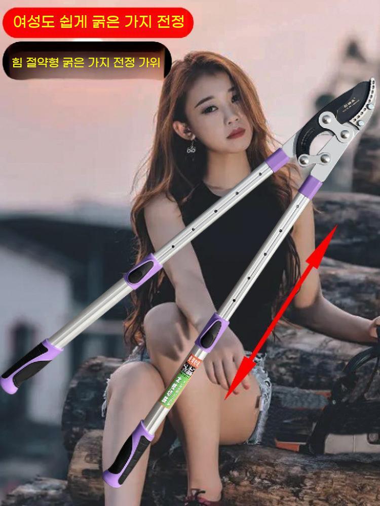 전정가위 가지치기 수동 대형 분재 과수원 전지가위 가위 나뭇가지 손잡이 나무 - 상세 이미지 2