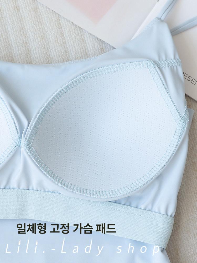 필라테스 나시 브라탑 민소매 요가 홈트 탱크탑 폴웨어 스포츠탑 16 - 상세 이미지 3