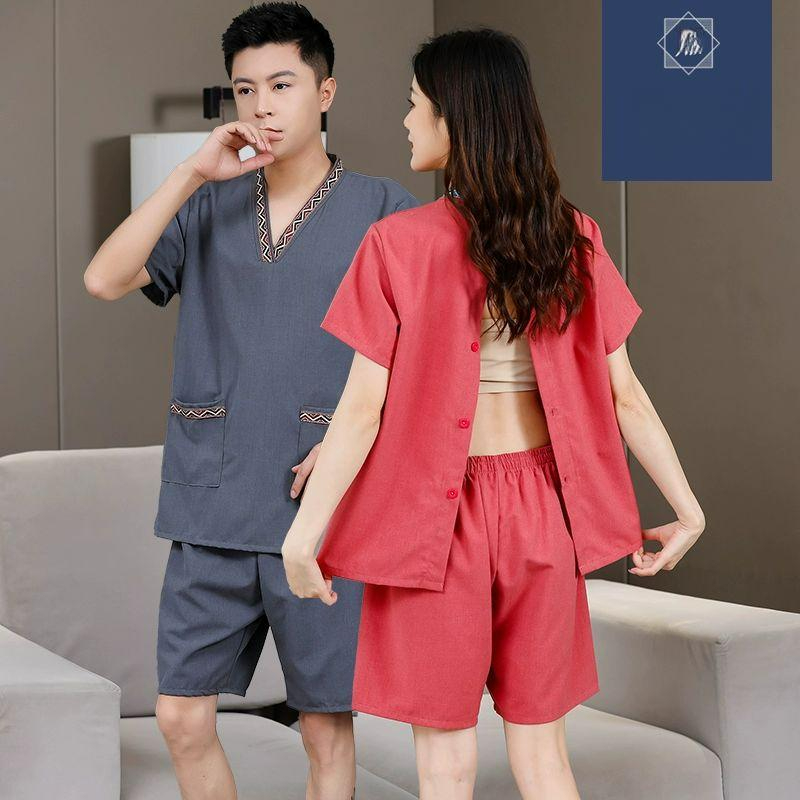 마사지샵 단체복 작업복 아로마테라피 물리치료 한의원 2. 로즈 콩린넨 여성용 M - 상품 이미지