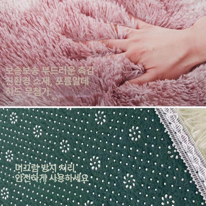 장모 부드러운 캠핑 잔디 러그 대형 베란다 감성 카페트 - 상세 이미지 5