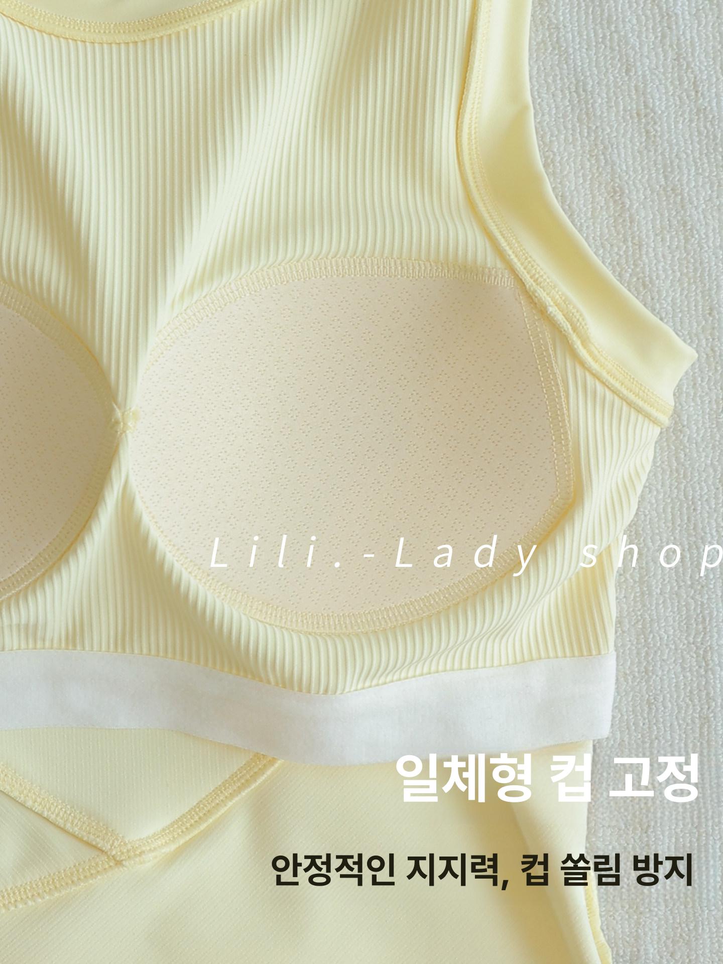 필라테스 나시 브라탑 민소매 요가 홈트 탱크탑 폴웨어 스포츠탑 35 - 상세 이미지 4