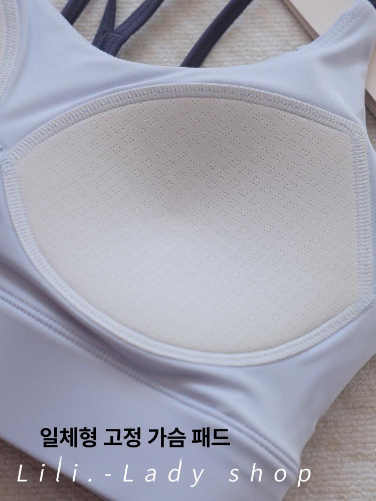 필라테스 나시 브라탑 민소매 요가 홈트 탱크탑 폴웨어 스포츠탑 26 - 상세 이미지 5