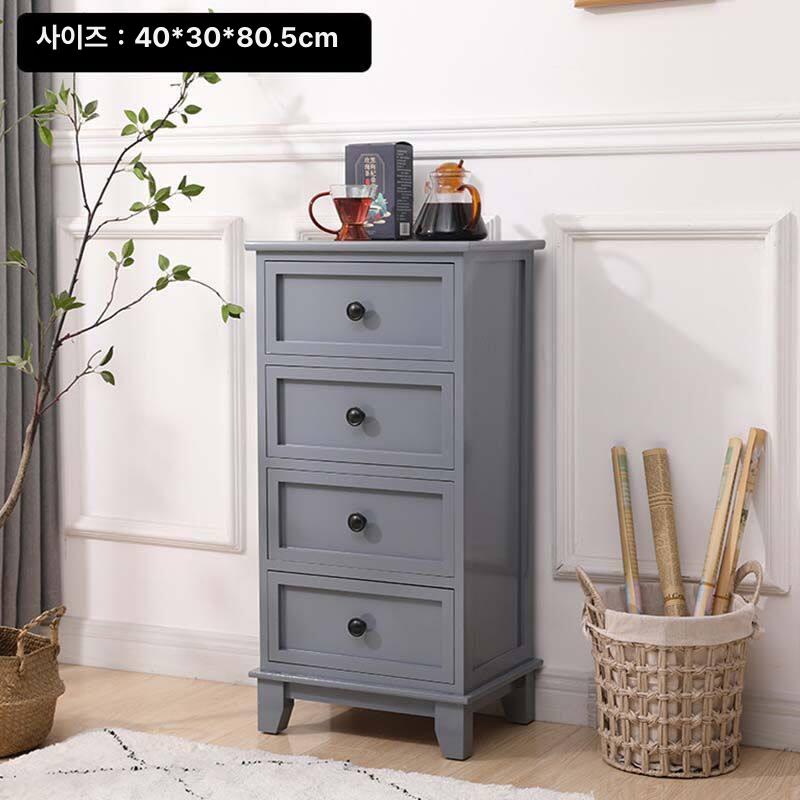 다용도 원목 서랍 협탁 거실 수납함 소품 수납장 우드수납 틈새 - 상세 이미지 4