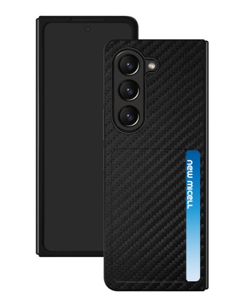 카본 패턴 카드 수납 케이스 블루, 갤럭시Z 폴드7 - 상세 이미지 4