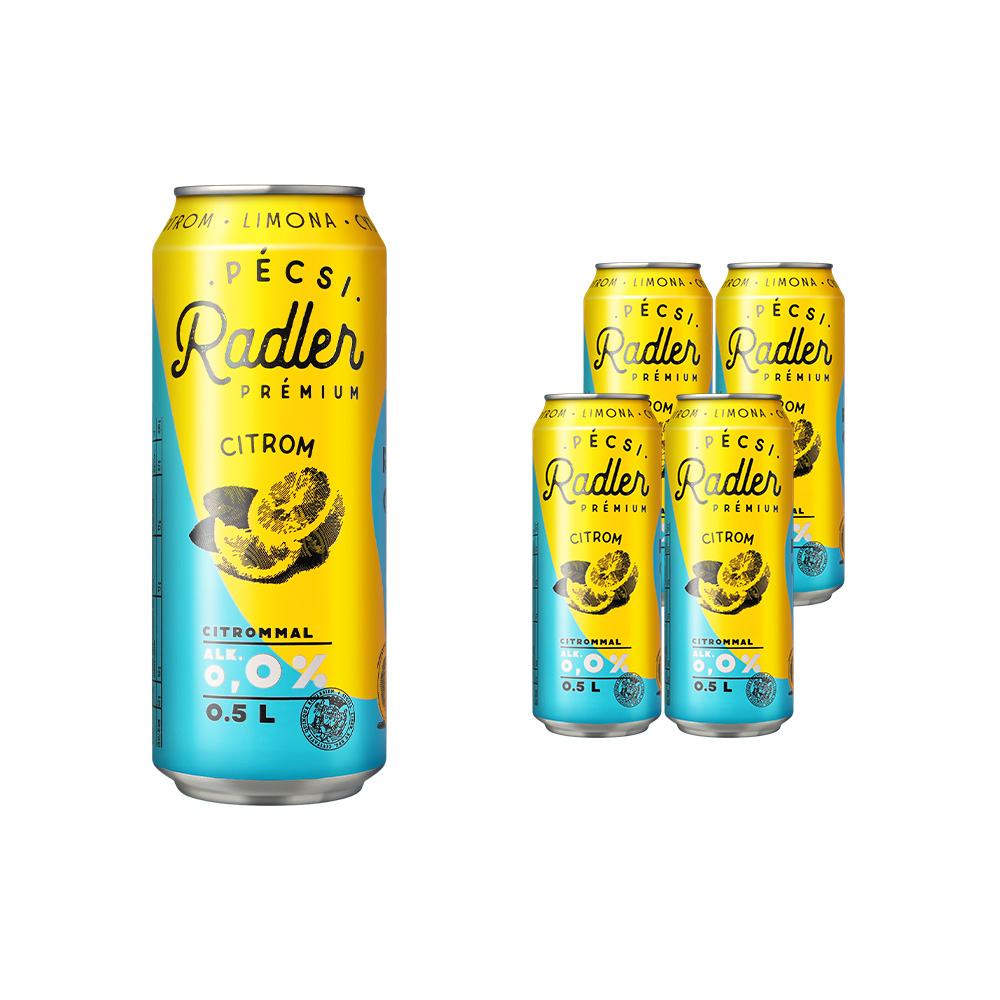 페치 라들러 프리미엄 헝가리 논알콜 비알콜 맥주 (레몬맛) 500ml, 4개 - 상세 이미지 2