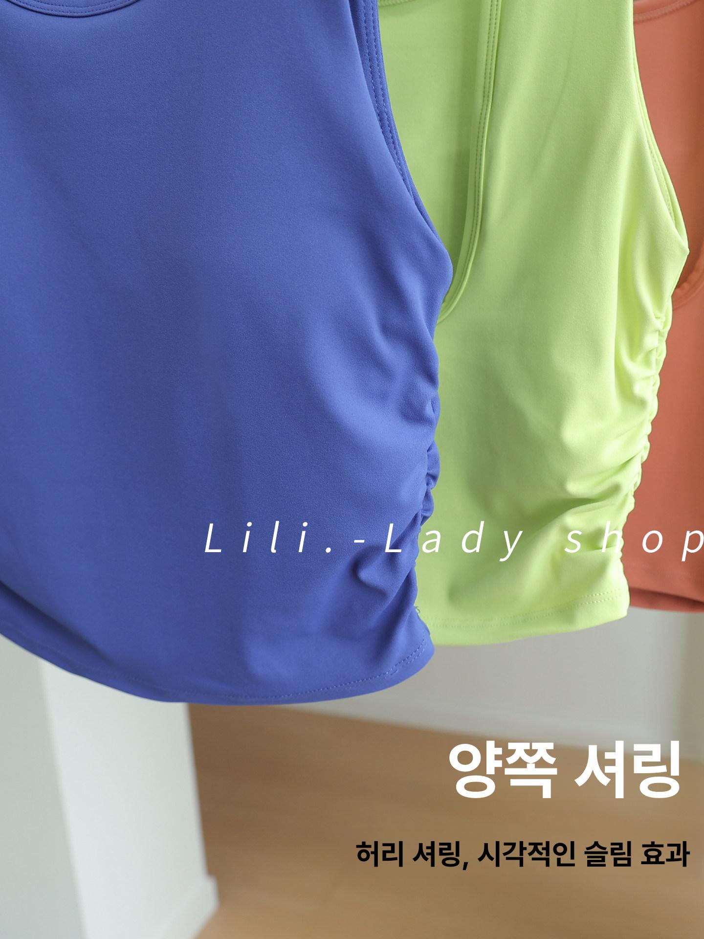 필라테스 나시 브라탑 민소매 요가 홈트 탱크탑 폴웨어 스포츠탑 04 - 상세 이미지 5