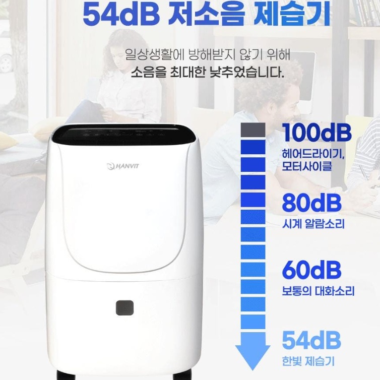 제습기1등급 60L 가정용 옷방 거실 대용량 저소음제습기 - 상세 이미지 4