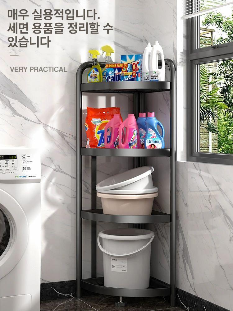 모서리수납 욕실선반 검정 골드 욕실 정리대 파티션 조립식 욕조 세면대 부스 샤워기 - 상세 이미지 3