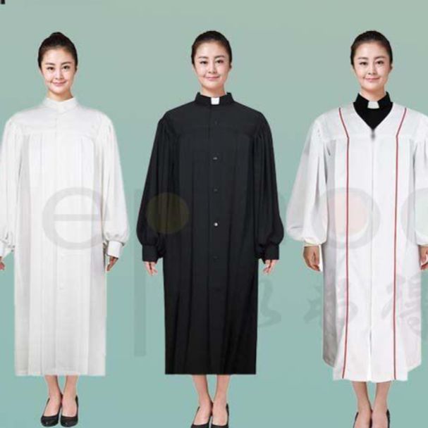 목사 가운 성당 교회 목회자 합창단 유니폼 단체복 예배 찬양대 목사님 집사님 - 상품 이미지