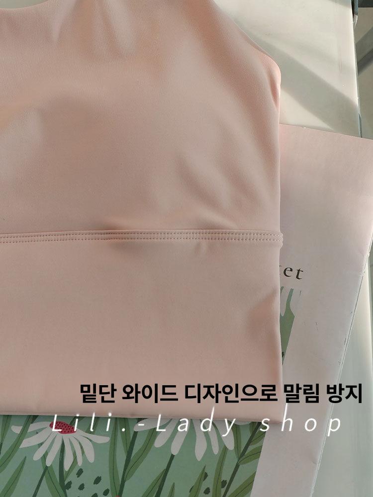 필라테스 나시 브라탑 민소매 요가 홈트 탱크탑 폴웨어 스포츠탑 41 - 상세 이미지 5