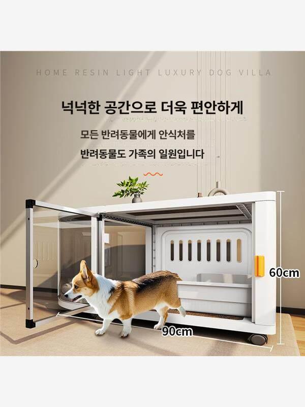 고급 반려견 펜트하우스 럭셔리 강아지 별장 모던 투명 중형견 소형견 원목 반려동물 편안함 - 상세 이미지 3