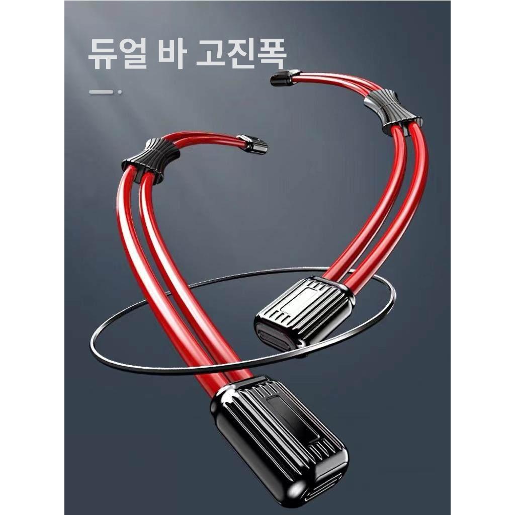 전신 운동봉 운동소도구 바 밸런스 운동 전문형 코어운동 고무 손잡이 더블 바 레드 - 상세 이미지 5