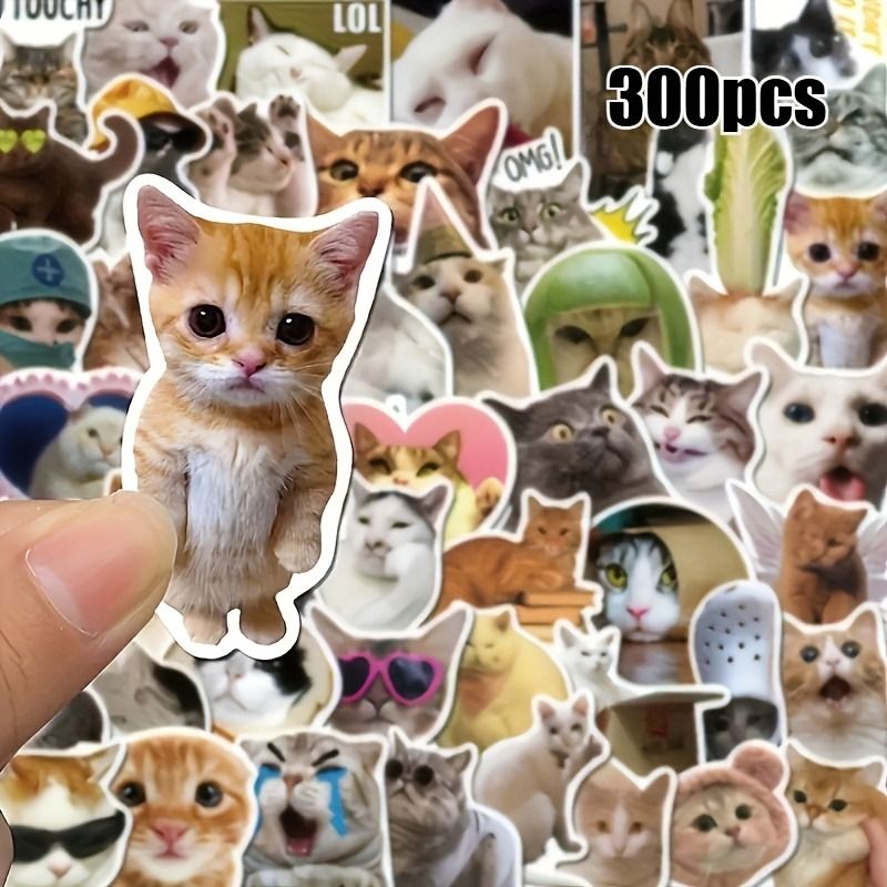 고양이 스티커 100P 다꾸 폰꾸 핸드폰 노트북 폰 캐리어 다이어리 꾸미기 데코 밈 스티커 - 상세 이미지 2