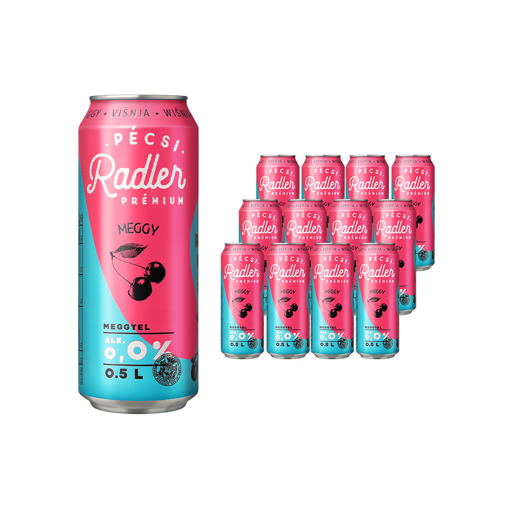 페치 라들러 프리미엄 헝가리 논알콜 비알콜 맥주 (체리맛) 500ml, 12개 - 상품 이미지