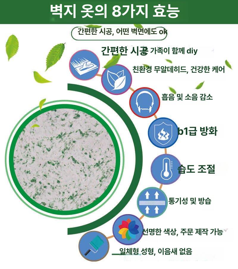 섬유벽지 바르는 아트 벽지 거실 침실 인테리어 셀프 리폼 벽면 - 상세 이미지 5