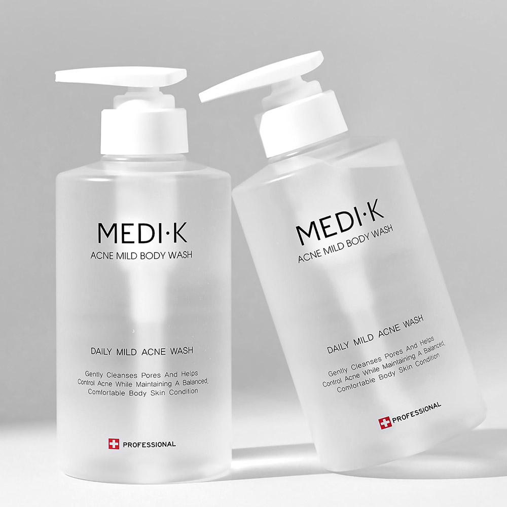 약국입점 메디케이 아크네 마일드 바디워시 대용량 500ml 여드름완화 기능성 트러블 등드름 가드름 좁쌀 닭살 클렌저 이미지 4