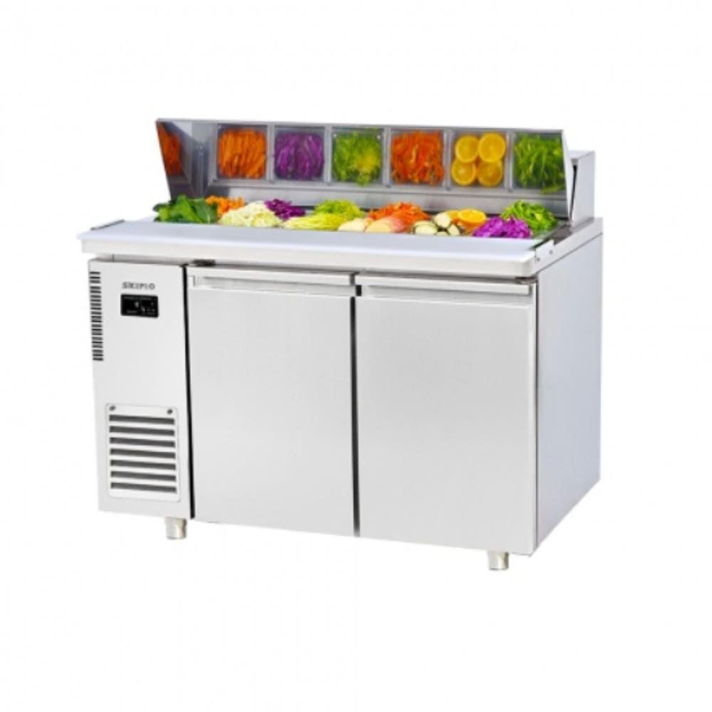 샐러드 테이블 냉장고 식당용 김밥 토핑 후드타입 간냉식 1200 : 신일N위시웨이