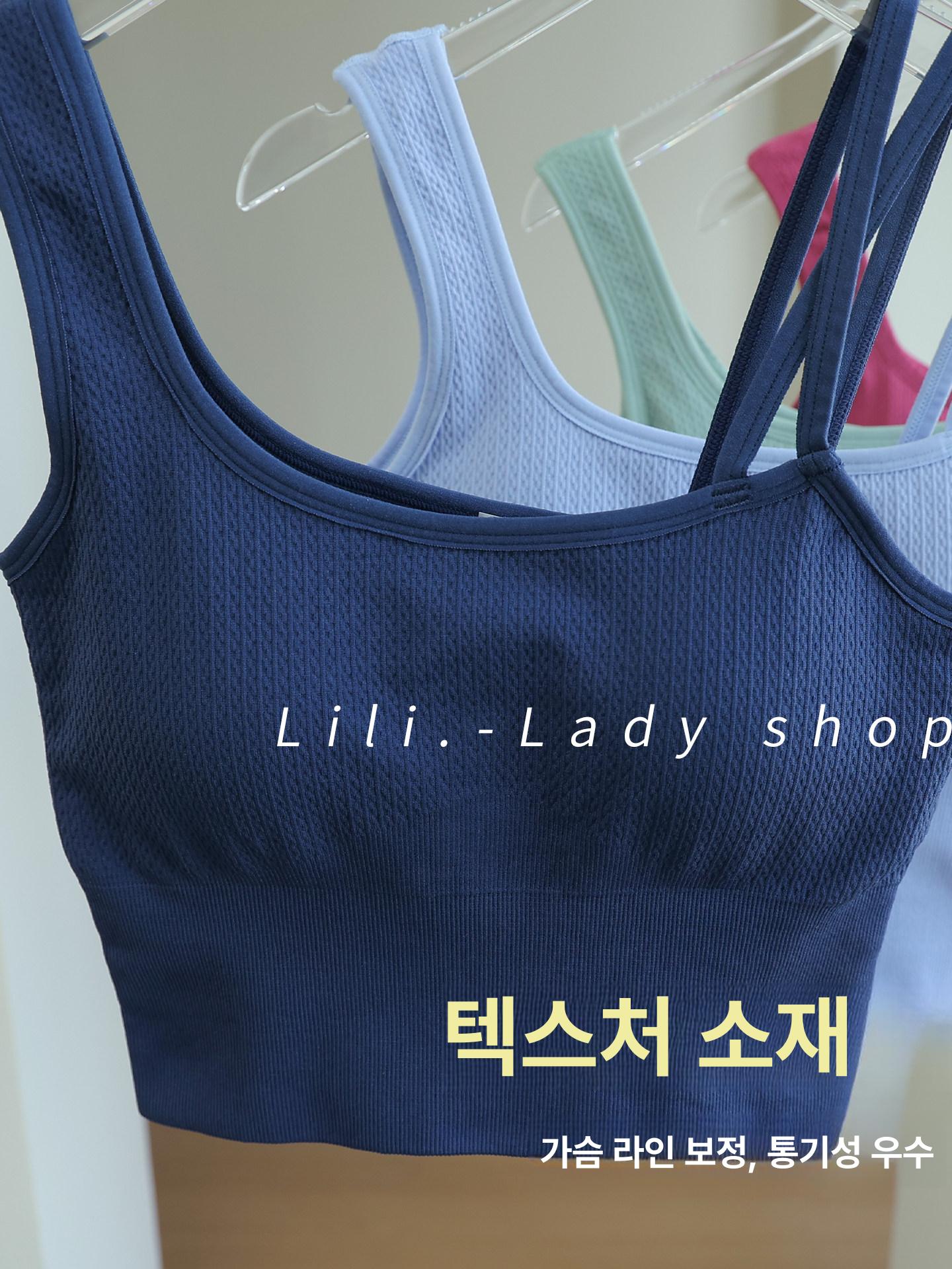 필라테스 나시 브라탑 민소매 요가 홈트 탱크탑 폴웨어 스포츠탑 25 - 상세 이미지 5