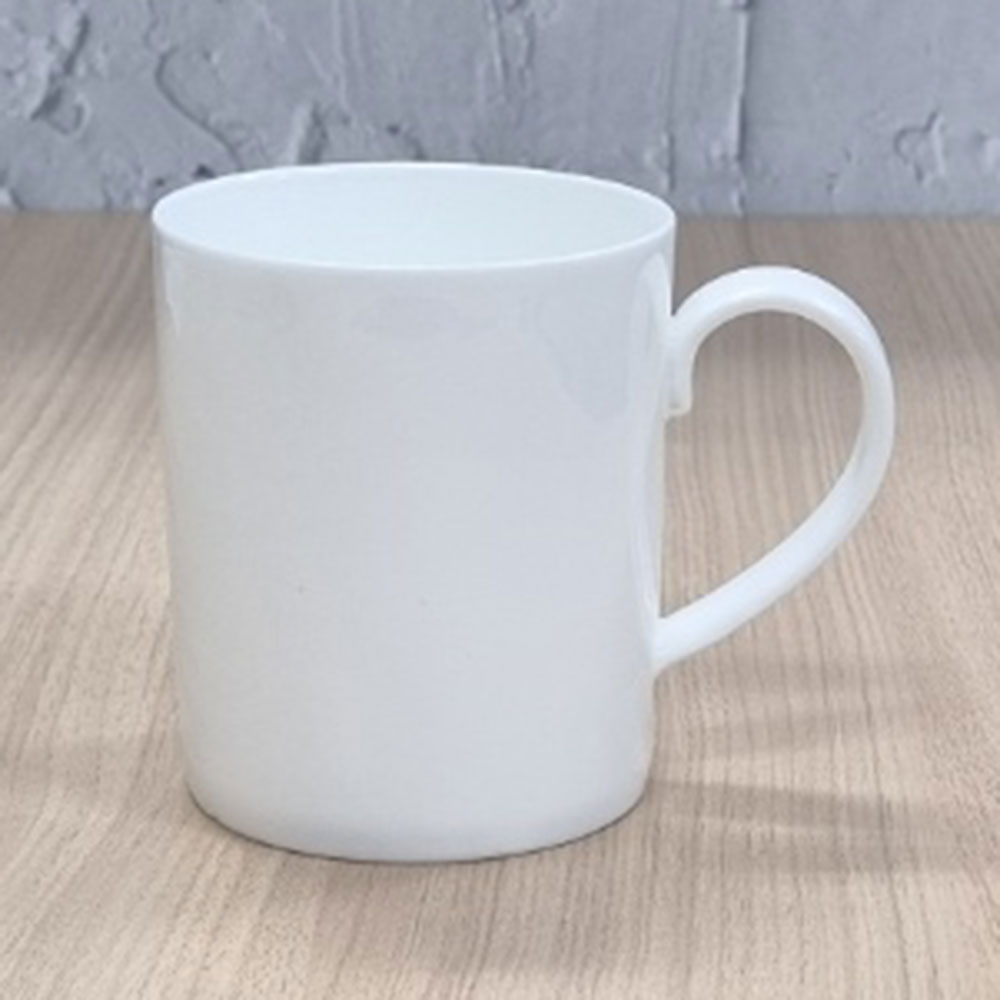 비시몬 본차이나 도자기 화이트 머그컵 카페 머그잔 380ml 일자머그 - 상품 이미지
