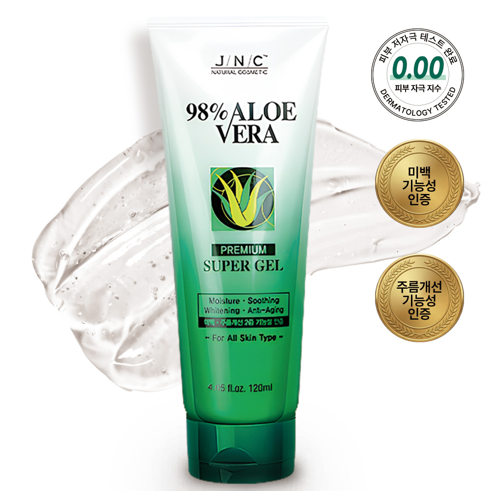 98% 알로에베라 프리미엄 슈퍼겔 진정수분젤 무자극 120ml, 1개 - 상품 이미지