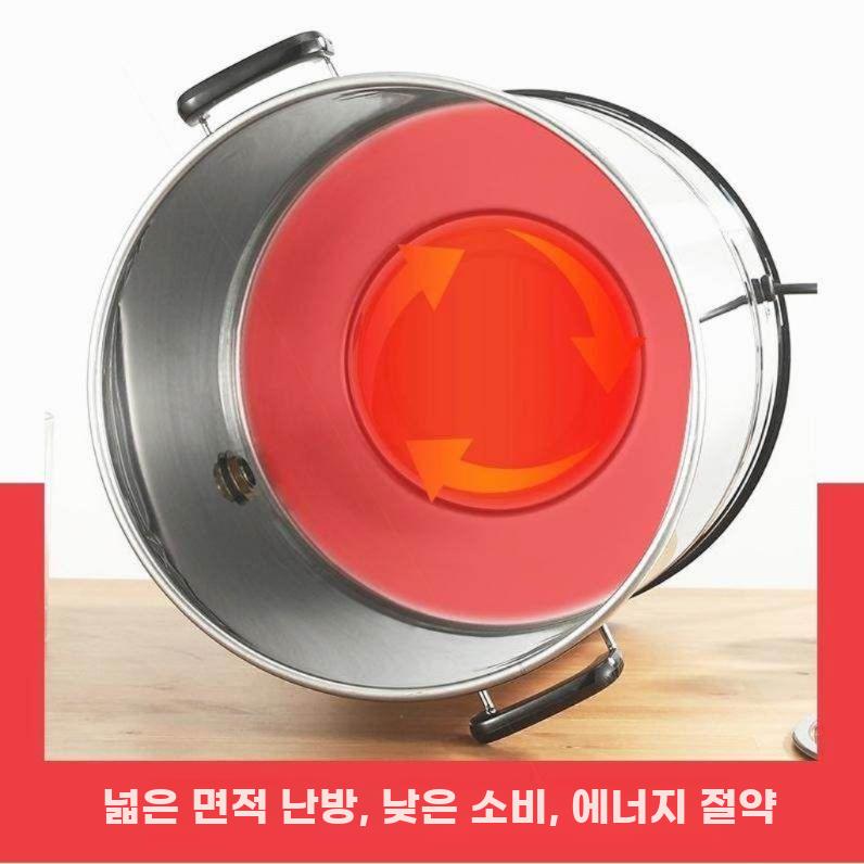 전기 온수통 스텐 보온통 업소용 국통 대용량 육수통 20L 수도꼭지X - 상세 이미지 4