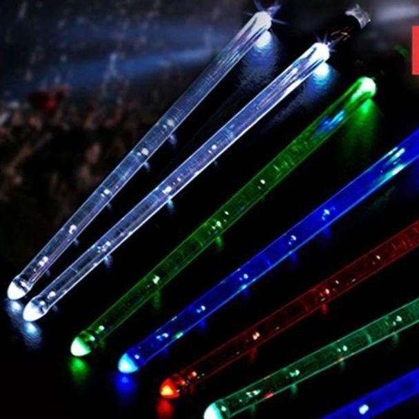led 드럼스틱 충전식 발광 앤 레드 공연용 타악기 말렛 형광 플래시 재즈 공연 - 상품 이미지