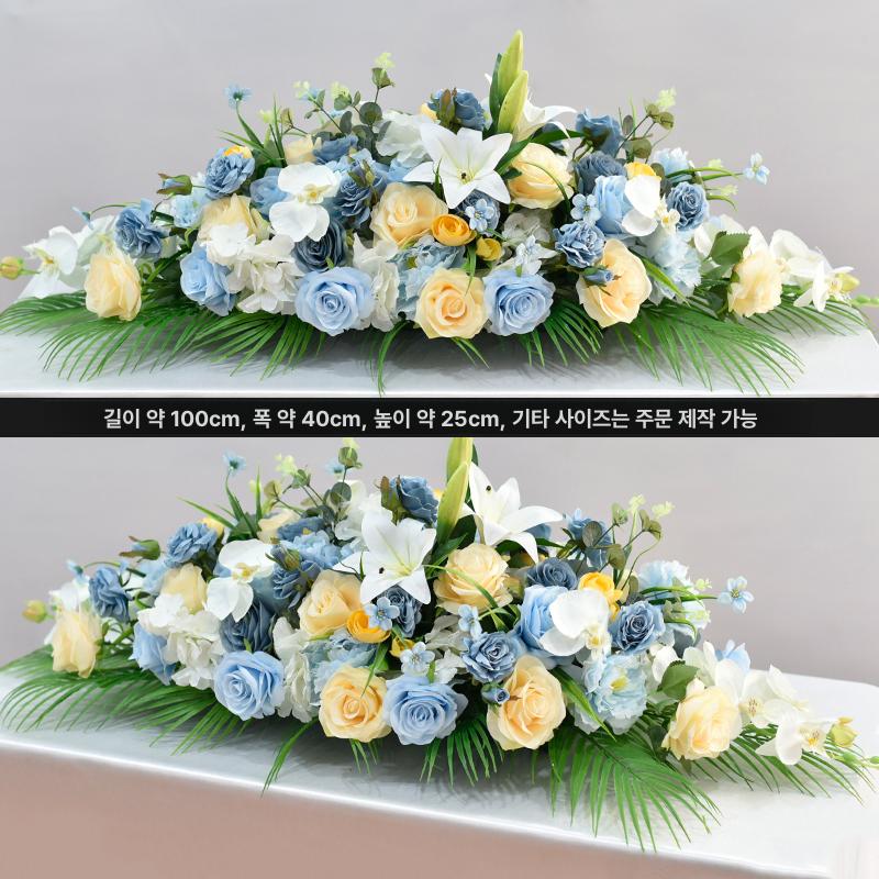 테이블 조화 대형 연회장 탁상 호텔 웨딩홀 회의실 꽃꽂이 꽃장식 행사장 목사님 강대상 - 상세 이미지 5