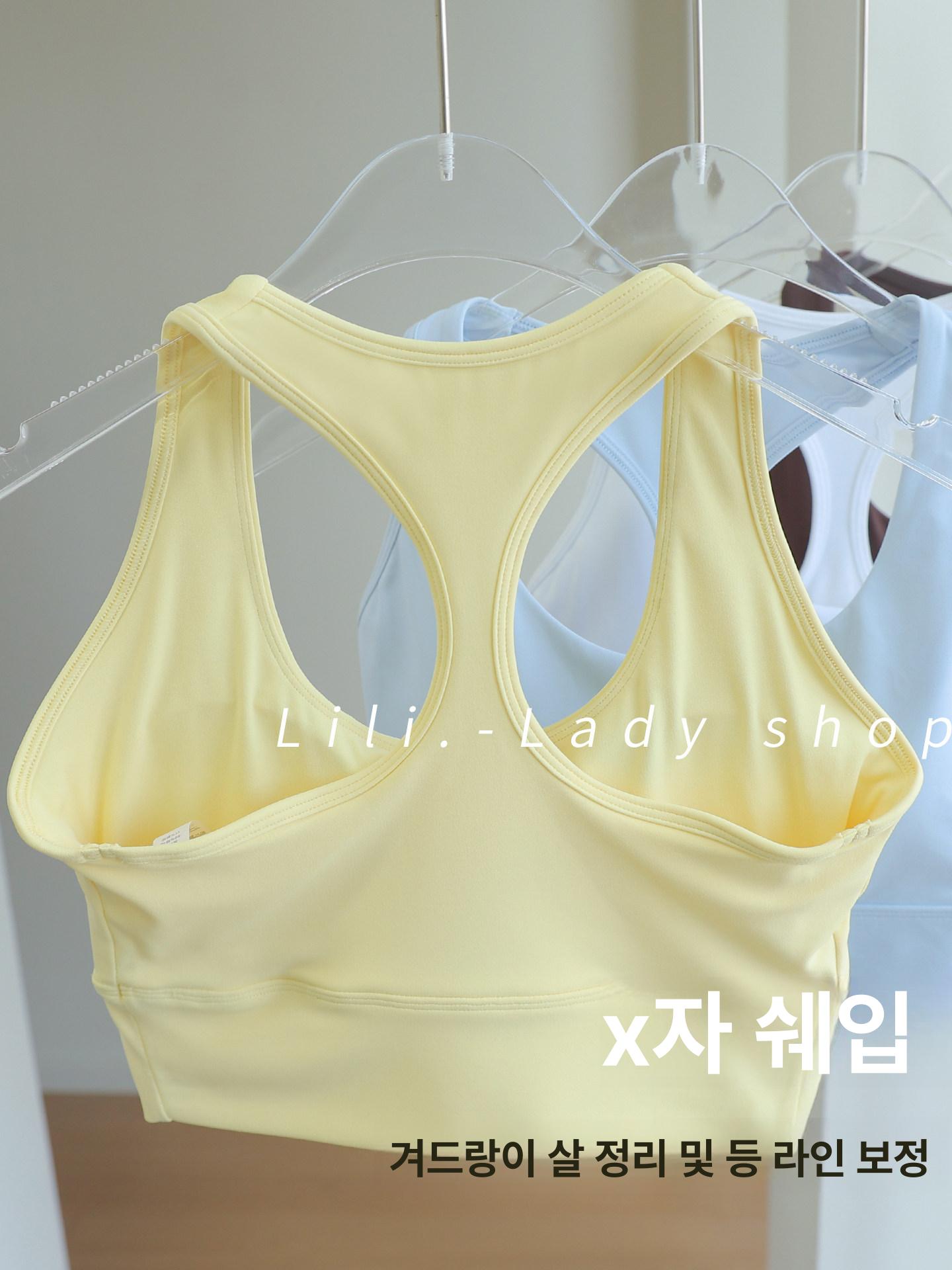필라테스 나시 브라탑 민소매 요가 홈트 탱크탑 폴웨어 스포츠탑 39 - 상세 이미지 5