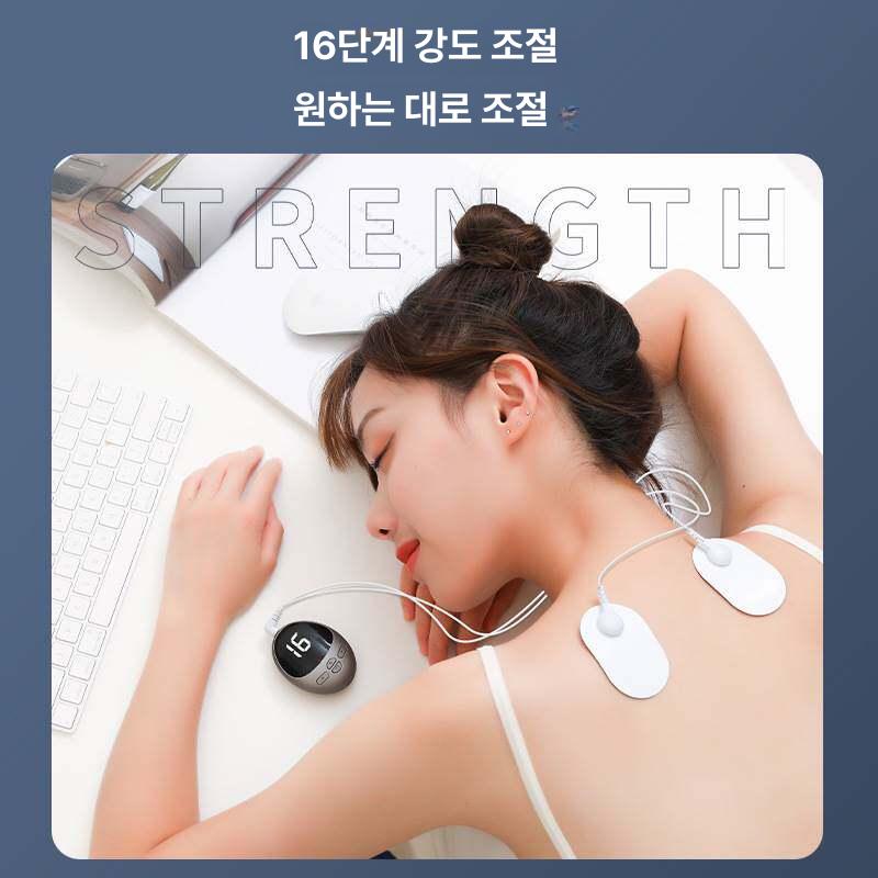 가정용 충전 안마기 경추 마사지기 스티커 미니 펄스 목 그레이 2쌍 - 상세 이미지 5