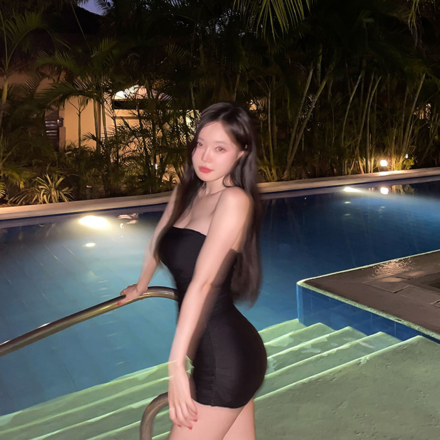 [N배송]크라시앙 트러블메이커 모노키니 4cm 볼륨 몸매보정 셔링 워터파크 휴양지 원피스 여성수영복 - 상세 이미지 4