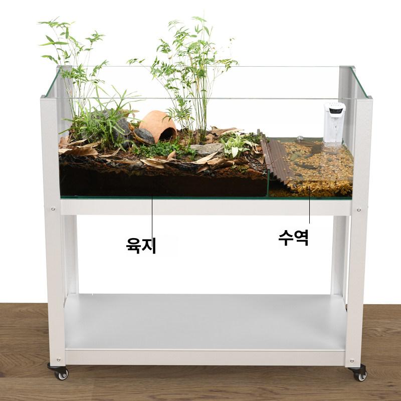 반수생 거북이어항 사육장 오픈형 육지 파충류 애완 투명 거북이집 기본 아크릴 하우스 - 상세 이미지 4