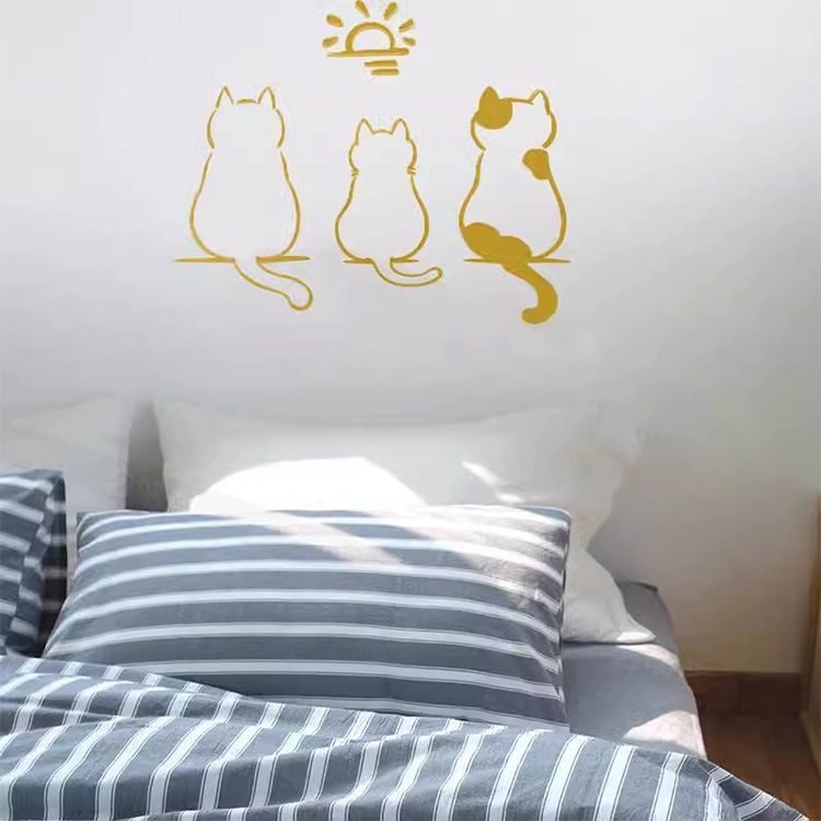 까페 고양이 데코 스티커 유리문 창문 시트지 인테리어 - 상세 이미지 5