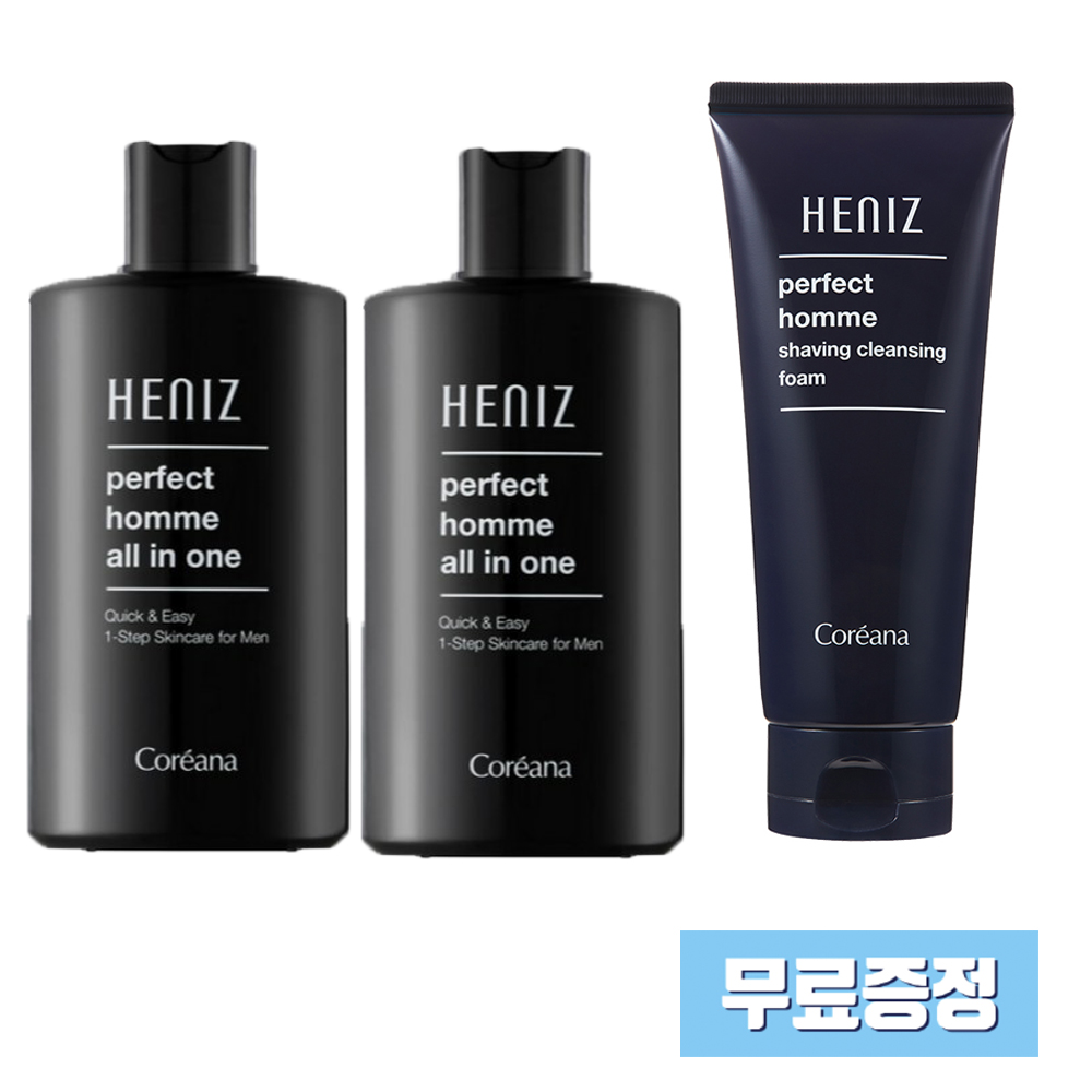 (미백 주름 기능성) 코리아나 히니즈 퍼펙트 옴므 올인원 200ml, 2개 제품 이미지