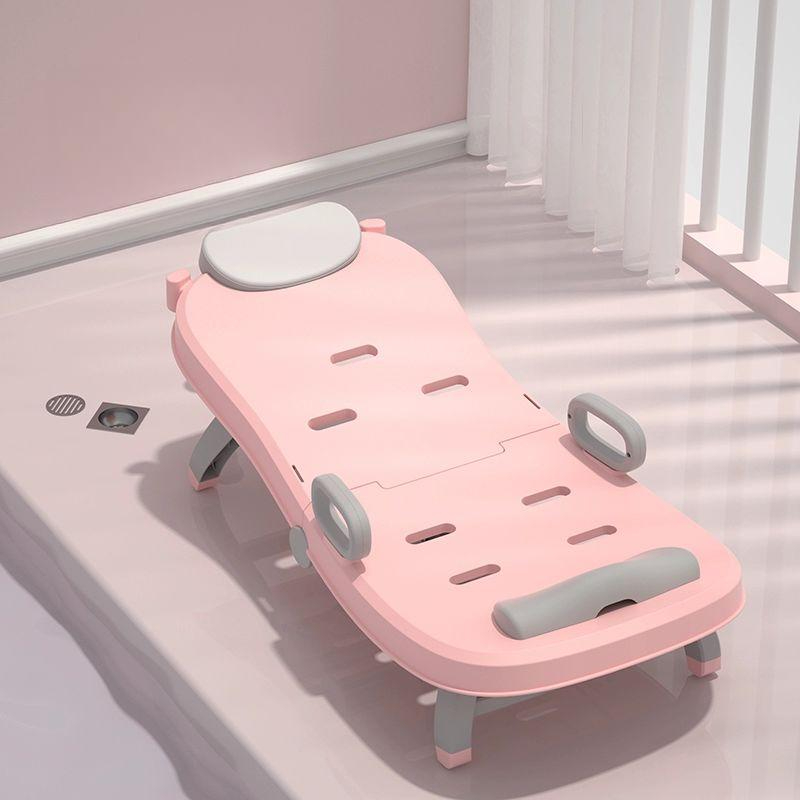 성인샴푸의자 접이식 침상 샤워 샴푸대 머리감기 어르신 스탠다드 PU 쿠션 세인트카리핑크 - 상품 이미지