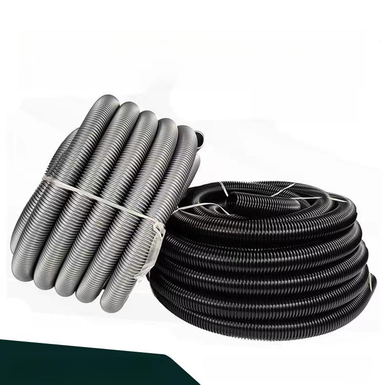 집진기 호스 산업용 청소기 연결 PVC 투명 연질 내경 내경 20 외경 27 블랙 10m 롤 - 상품 이미지