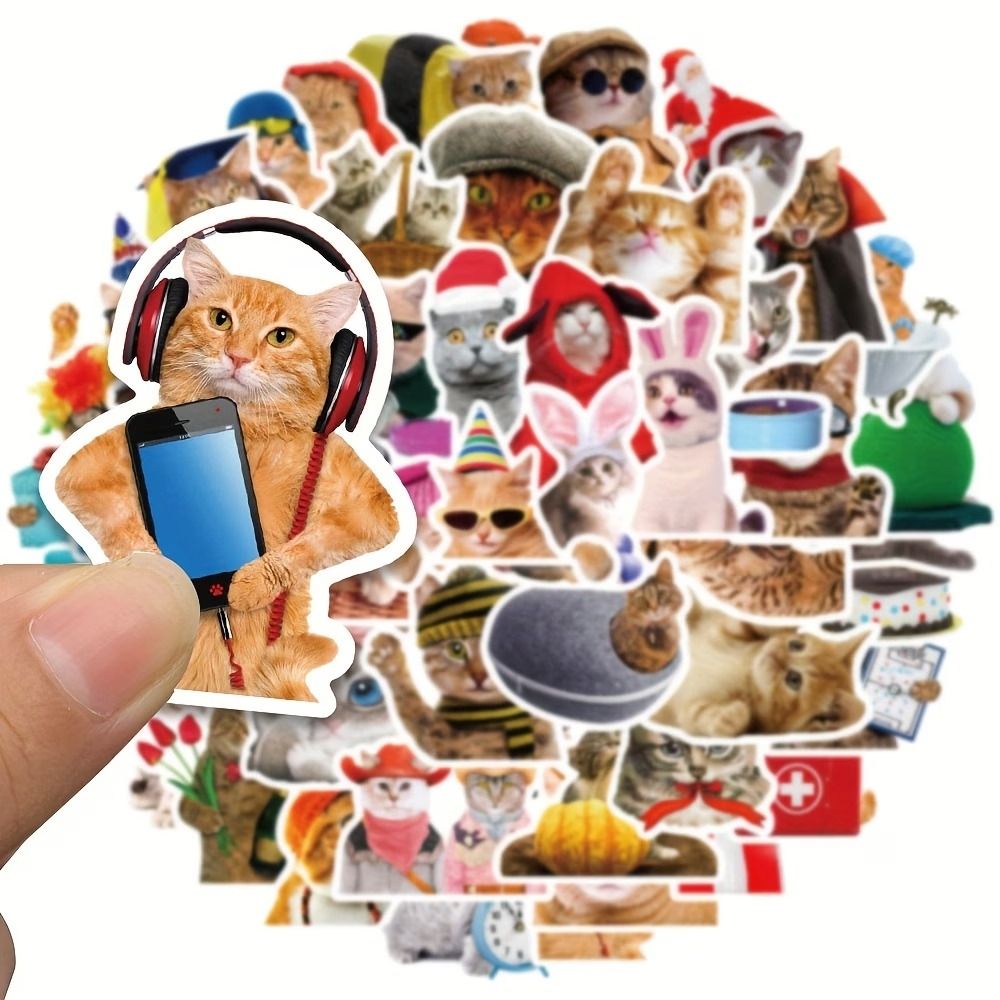 고양이 스티커 100P 다꾸 폰꾸 핸드폰 노트북 폰 캐리어 다이어리 꾸미기 데코 밈 스티커 - 상세 이미지 4