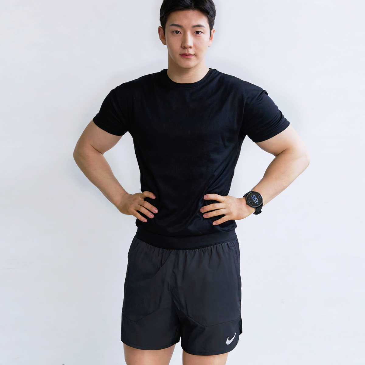 핵쿨남 어깨넓어보이는 머슬핏 쿨링 냉감 메쉬 러닝 반팔 티셔츠