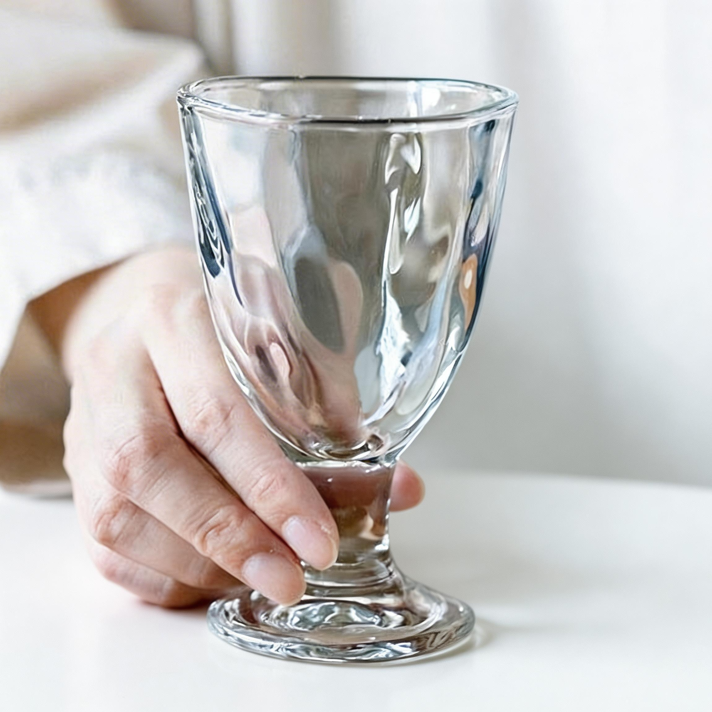 일본 수공예 고블렛잔 샴페인 와인 술잔 소주잔 아데리아 네비네리 글라스 165ml, 1개 - 상품 이미지