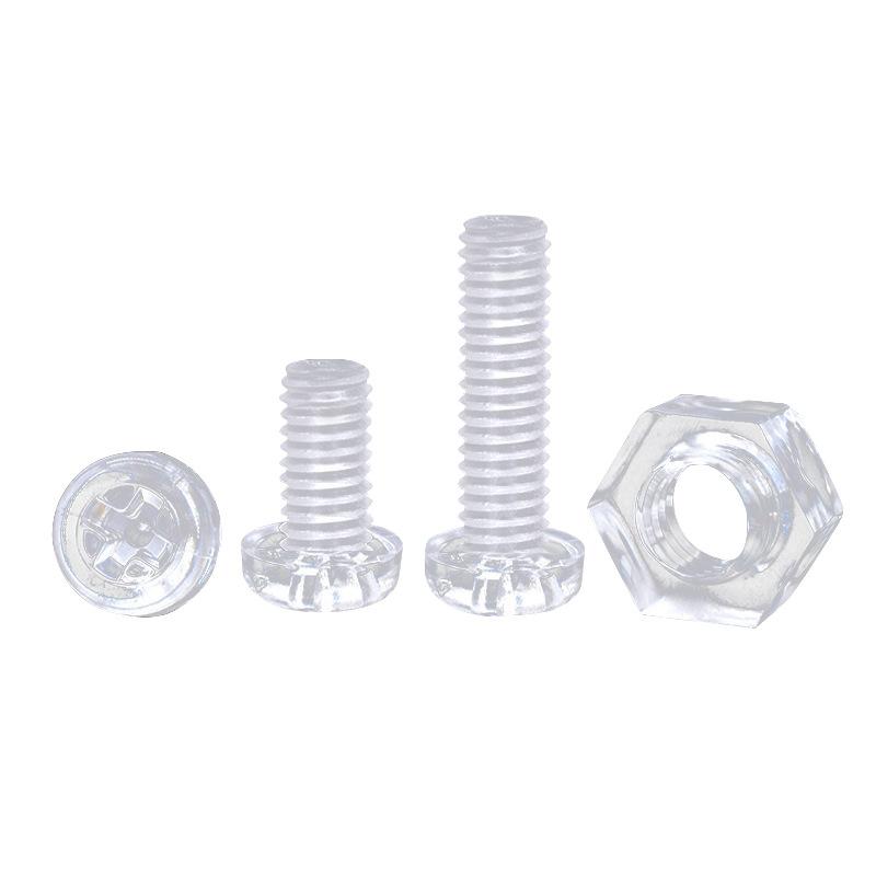 PC육각볼트 플라스틱볼트 M2 M3 M4 투명 고강도 폴리카보네이트 절연나사 컴퓨터 M2x4(PC 투명 둥근 머리 나사) - 상세 이미지 5