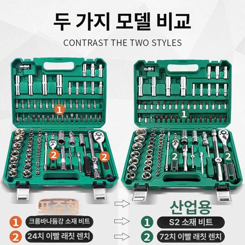 소켓 렌치세트 복스세트 미리타입 렌치 세트 수작업 일제 플래그십 72치 강화 대형 1 2 94피스 - 상세 이미지 3