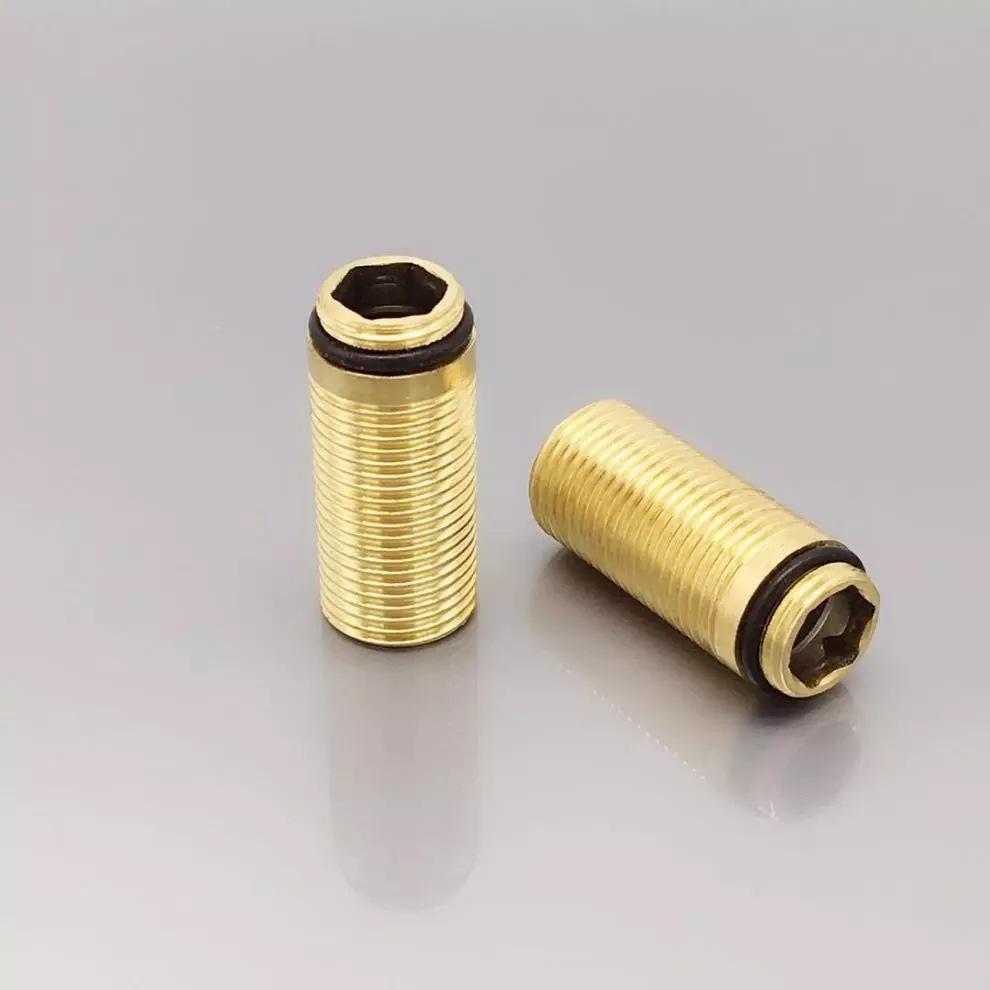 M6 황동 무두 DIN916 육각 소켓 컵포인트 세트 스크류 고정 조임용 정밀 부품 나사 48MM (구리 색깔 - 상세 이미지 4