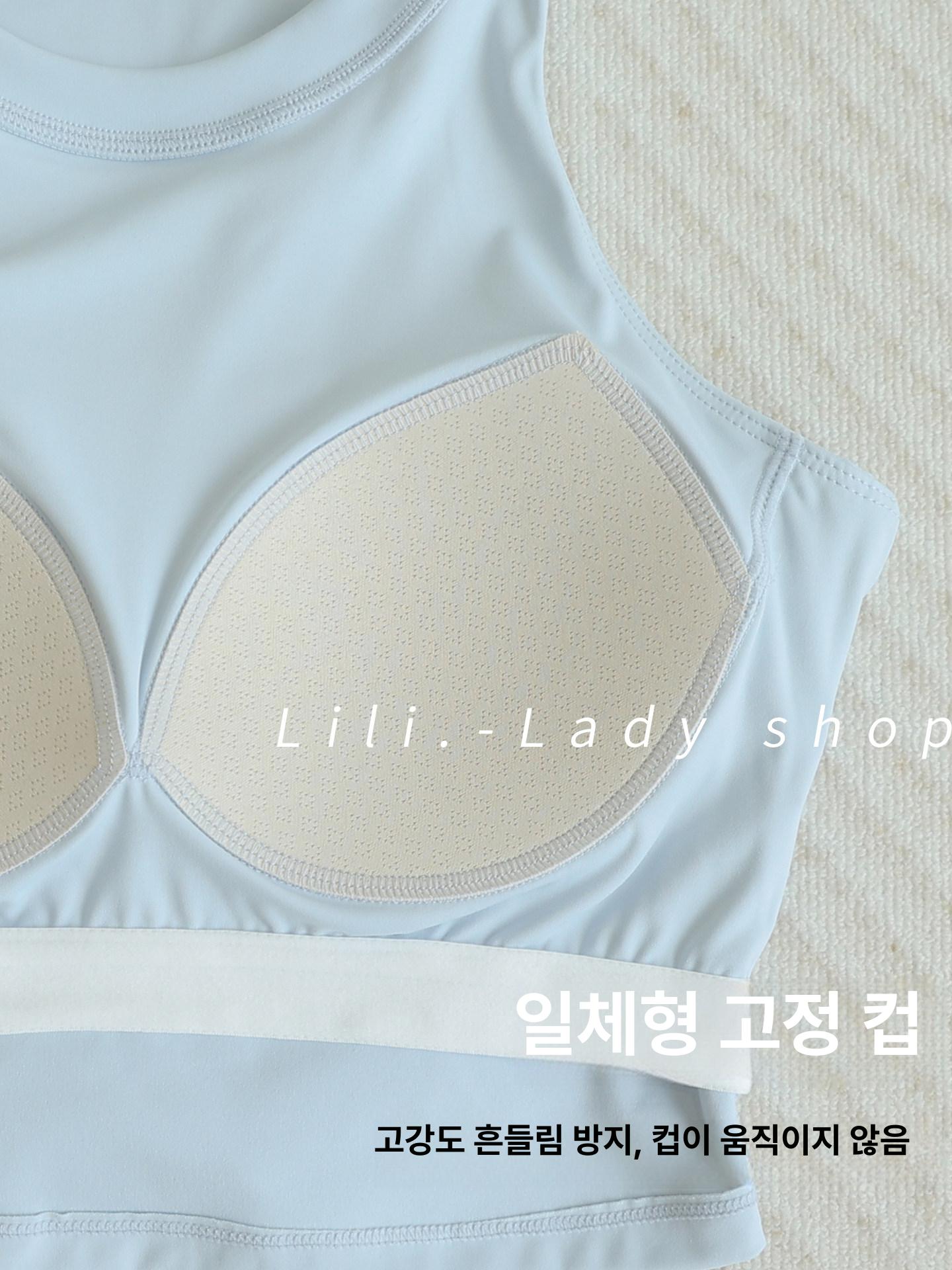 필라테스 나시 브라탑 민소매 요가 홈트 탱크탑 폴웨어 스포츠탑 23 - 상세 이미지 4