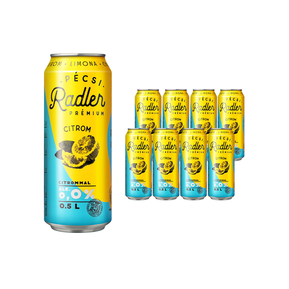 페치 라들러 프리미엄 헝가리 논알콜 비알콜 맥주 (레몬맛) 500ml, 12개 - 상품 이미지