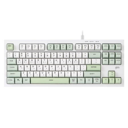 지클릭커 오피스프로 OPK50 사일런스 M RGB 무소음 방수 키보드 87키 (Greenwich)