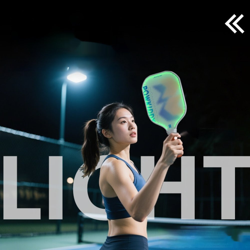 LED라켓 야간놀이 야광 피크볼패들 라켓세트 가족 고성능 실내외 스포츠 장비 발광 피크볼라켓 1개+발광공4개+보관 가방 - 상세 이미지 3
