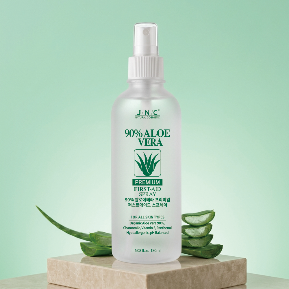 JNC 90% 알로에베라 프리미엄 퍼스트에이드 수딩 스프레이 진정 보습 180ml - 상세 이미지 4