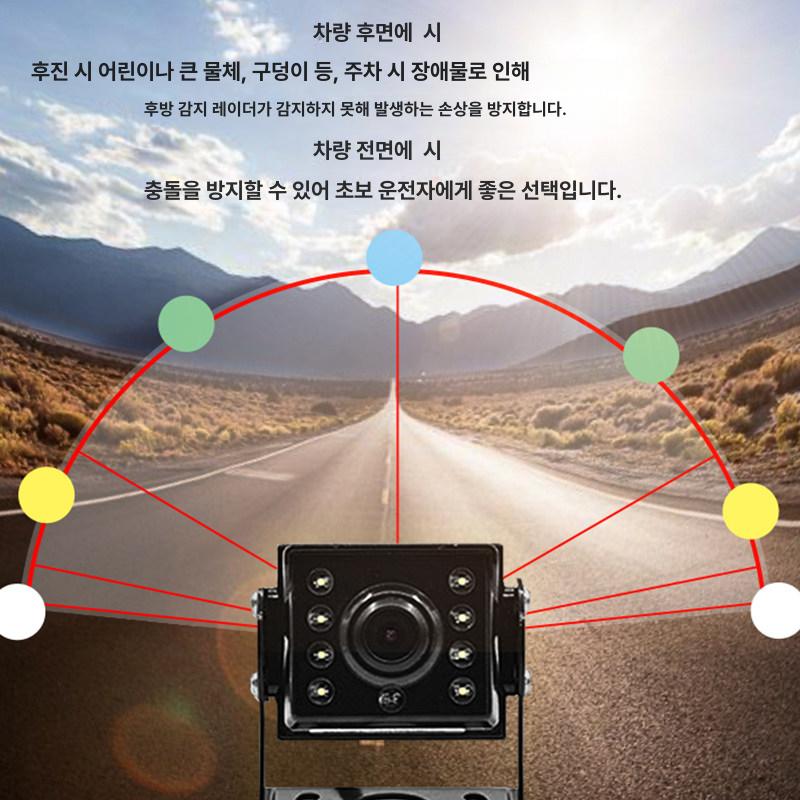 화물차 후방카메라 12V24V 트랙 자동차 유선 전선+8m 스프링+15m+카메라 13m - 상세 이미지 4