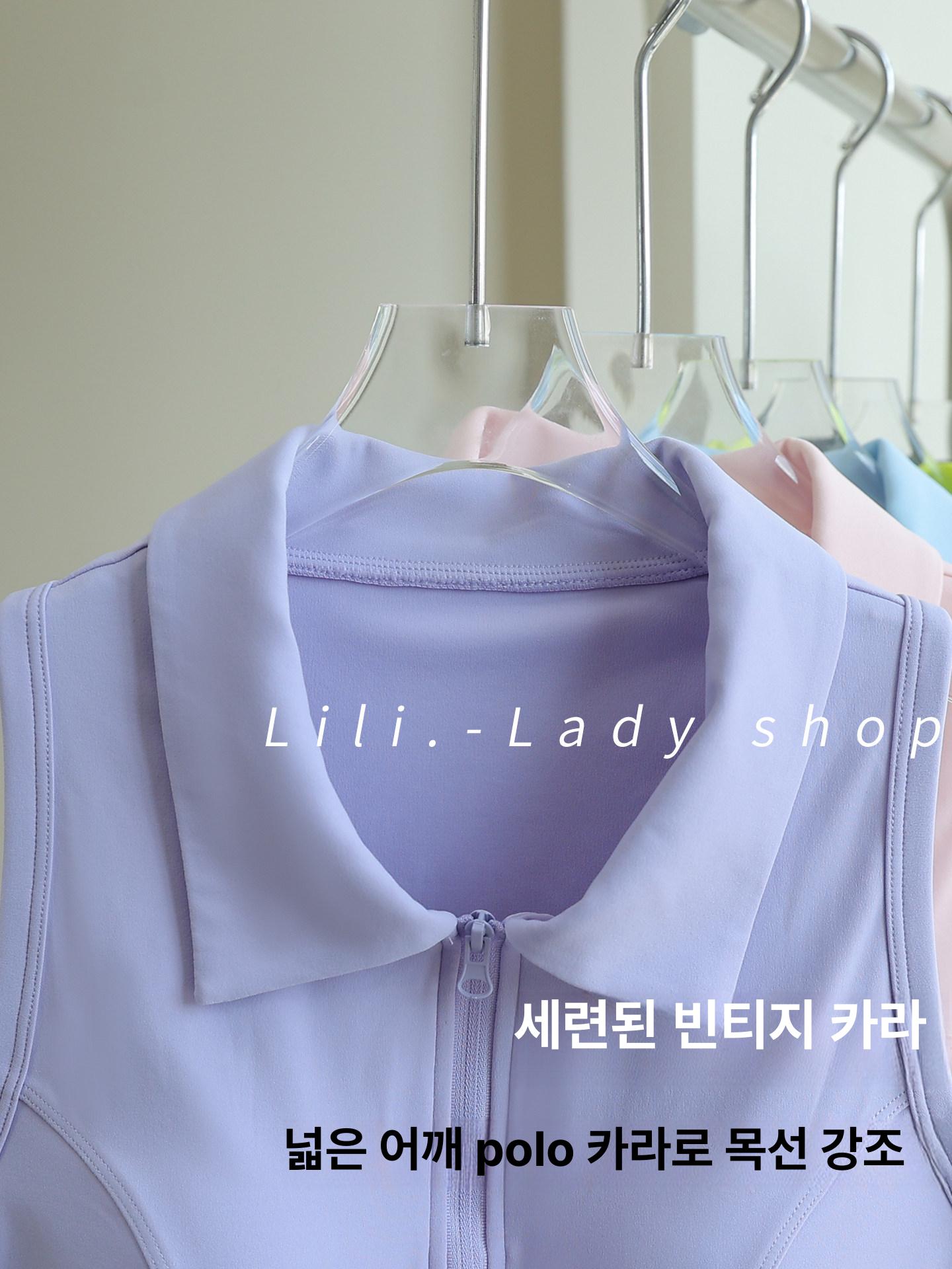 필라테스 나시 브라탑 민소매 요가 홈트 탱크탑 폴웨어 스포츠탑 21 - 상세 이미지 3